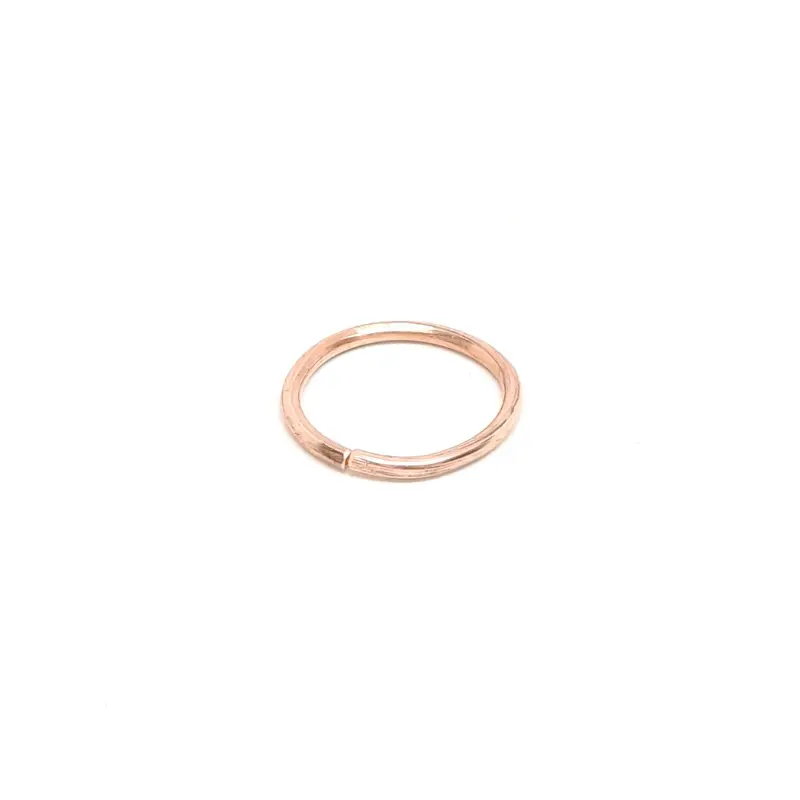 Bare Copper Single Band Ring - Minimalist, Unisex