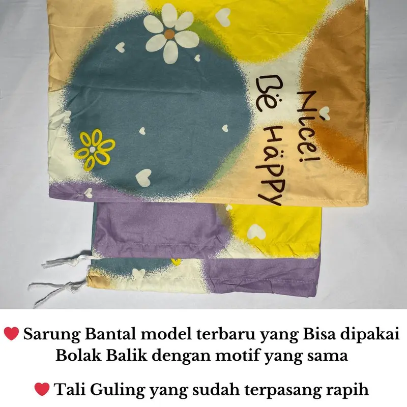 Sarung Bantal dan Sarung Guling Katun  SET Motif  Aesthetic Abstrak Karakter 7