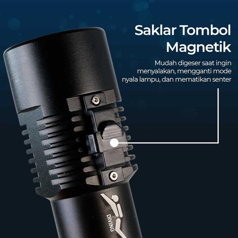 COD G-Gourd Senter selam anti air tahan 20 jam Diving super terang LED Waterproof IPX8 P70 G299 5