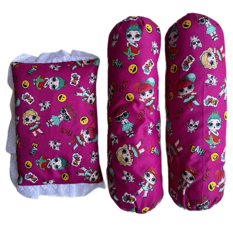 Set Bantal dan Guling Jumbo Katun Bayi dengan Corak Lucu - Empuk dan Aman untuk Tidur 1