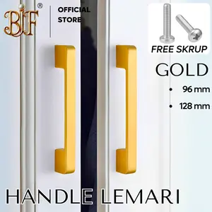 Handle Tarikan Laci Lemari Pintu GOLD 96 & 128mm