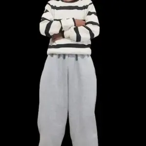 celana baggybalon  keren bahan plfeece Dewasa Panjang Katun Hitam Kulot Linen Putih