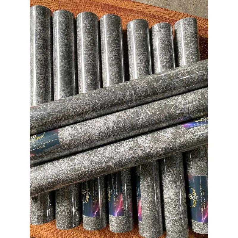 COMBO 10 Cuộn Giấy Dán Tường Giả Xi Măng Khổ 10m x 45cm Có Keo Chống Nước PVC Chất Lượng Cao Free Ship