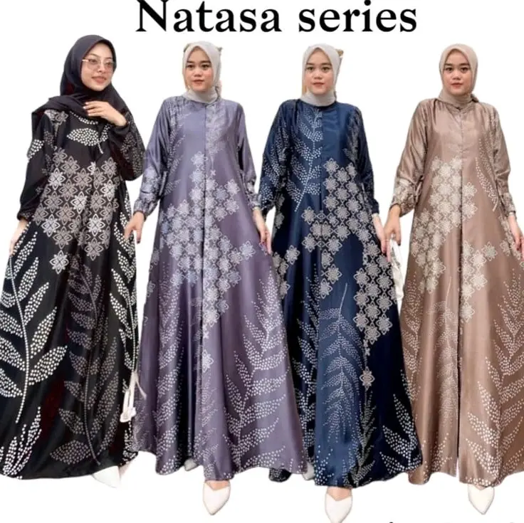GAMIS HYGET  MOTIF TUMPAL MURAH BUSUI LENGAN KARET  BANYAK MOTIF Cantik Muslim Wanita Mewah Syari 2