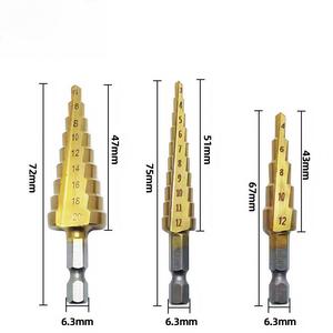 Cross-Border E-Commerce Hexagonal Handle Step Drill Step Drill Pagoda Drill Hole Reamer Steel Plate Hand Drill Hole Reamer