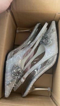 Product Review of GIÀY CAO GÓT BLING BLING CHẤT LIỆU KIM TUYẾN PHỐI NƠ KIM SA 5-7-9cm from M** 0