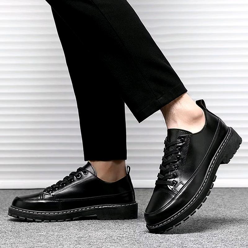 Sepatu Kerja Pantofel Hitam Glosy Carlos Docmart Unisex - Flat, Sneakers Black Karet Shoes Pria Kasual Wanita 3