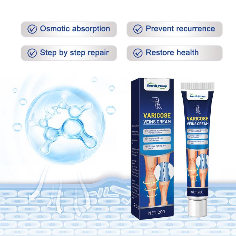 Product Introduction of South Moon Pijat Vena Varises Krim Perbaikan Kaki Cacing Tanah Meringankan Vena Varises yang Menonjol di Kaki Extract Ceramide 9