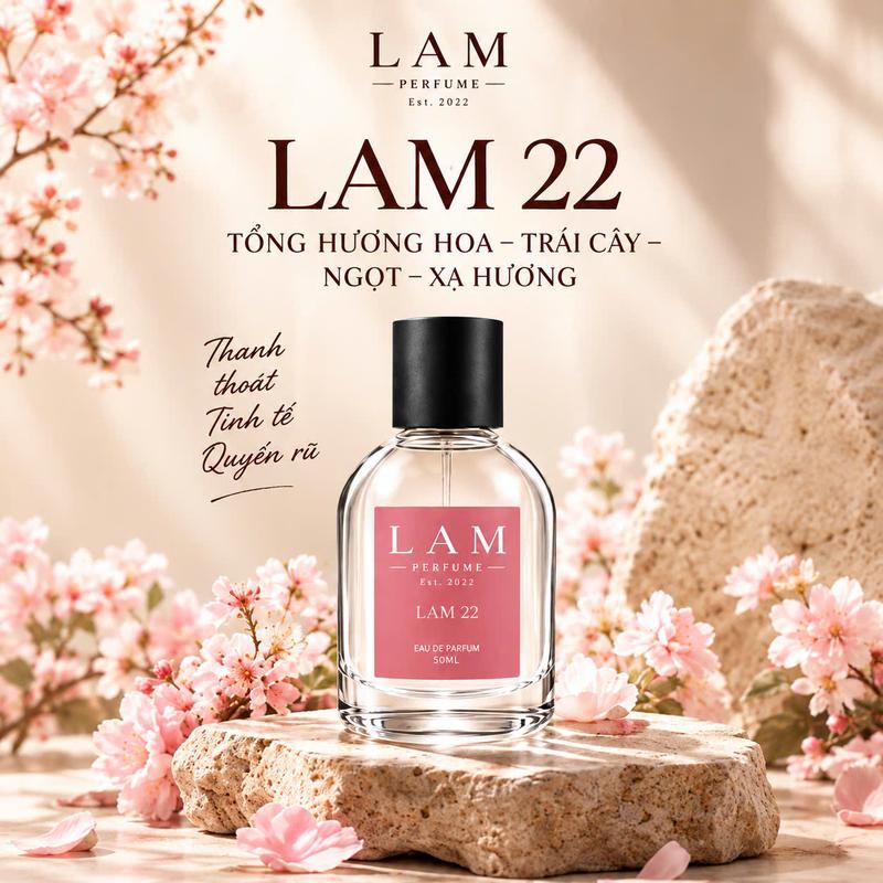 LAM 22 : 50ml. Nước Hoa Nữ, Hương Thơm, Nàng Thơ, Thanh Lịch, Sang Trọng