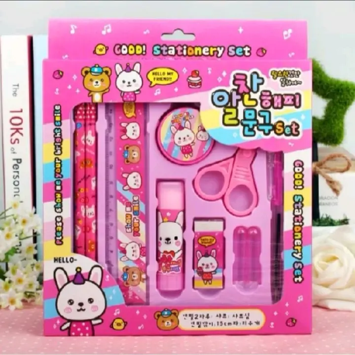 Paket Alat Tulis Set 8in1 Stationery Set Study Set Anak Karakter Set Alat Tulis Anak TK