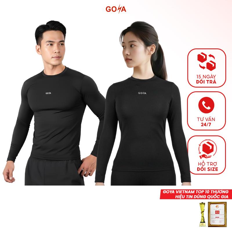 Độc Quyền Áo Thun Giữ Nhiệt Tay Dài Nam Nữ GOYA CORE Năm 2025 - Co Giãn Tốt Giữ Ấm Thấm Hút Mồ Hôi Form Ôm Body Phù Hợp Sử Dụng Cho Các Môn Thể Thao Trong Thời Tiết Lạnh