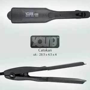 Catok Rambut YOUNG288 dengan Lempeng Keramik Anti-Rusak - Straightener - Kering