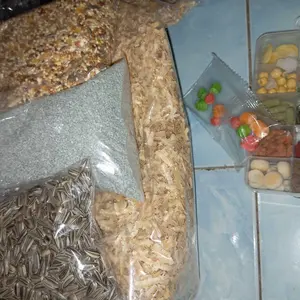Buma Makanan Hamster Paket Bundling Hemat Pakan Hamster Mix 300gr Serbuk Kayu 300gr Pasir Zeolite 500gr Kuaci 100gr Ideal untuk Belanja Efisien