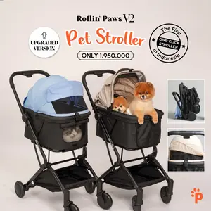 Pet Stroller Rollinpaws PIXI One-Hand Fold / Kereta Dorong Hewan