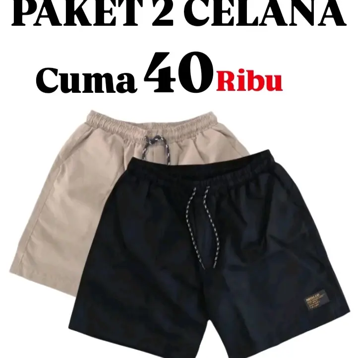 PAKET HEMAT 40 RIBU 2 CELANA PENDEK BOARDSHORT CELANA CASUAL SANTAI CELANA PENDEK DEWASA TERMURAH Distro Pria Wanita
