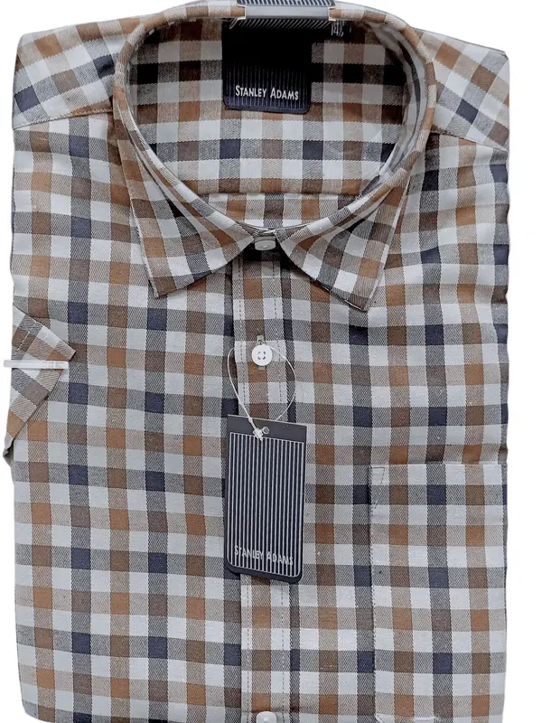 Kemeja Pria Stanley Adam Original Kerja Kantor Formal Lengan Pendek 3