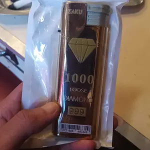 Terlaris Korek Api Gas Premium Gold Jumbo Luxury pro seri Bar - Korek Isi Ulang Mewah Full Metal Anti Angin Desain Emas 999 Stylish Aksesoris Pria Unik Kado Luxury bara
