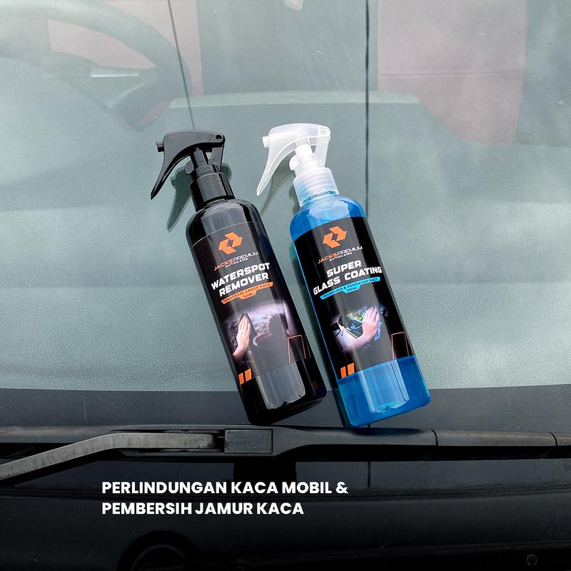 Product Introduction of Jacks Paket Ampuh ( Perawatan Mobil Efektif Hilangkan Jamur Kaca dan Pelindung Kaca Mobil ) All Varian 250 ML Spons dan Kain Microfiber 2