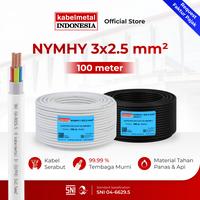 Gambar Kabel Metal - Kabel NYMHY 3x2.5 mm 100 Meter Serabut Tembaga KMI SNI - Hitam (H05VV-F) dari Kabelmetal Indonesia Kota Administrasi Jakarta Timur 1 Tokopedia