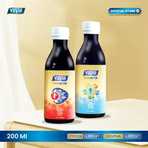 Yayle Paket Aktif 200 ml & 120 ml - Yayle Exsipna & Etrexa Support - Paket Teman Belajar & Aktif