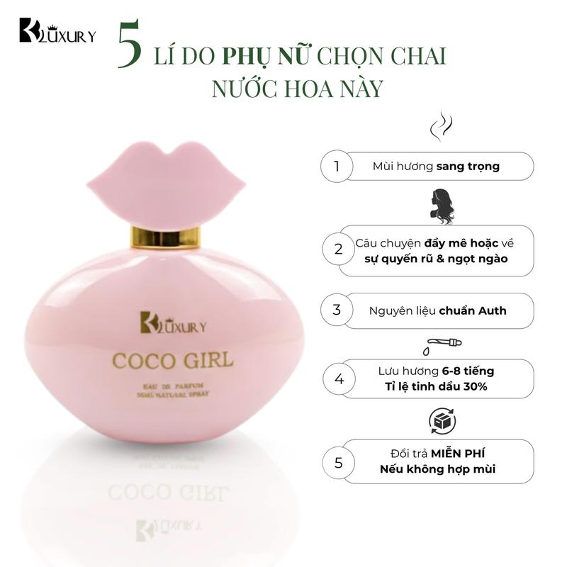 Nước Hoa Nữ Perfume BK LUXURY CoCo Girl  50ml