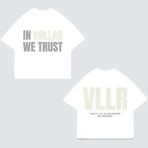 Kaos Hitam Standar – Desain Huruf Kontras Motivasi, Nyaman di Cuaca Panas untuk Kasual!