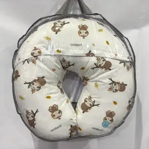 Omiland Bantal Menyusui Bayi Print Motif Penguin Rainbow Sloth Ukuran 50x56 cm untuk Kenyamanan Ibu dan Bayi