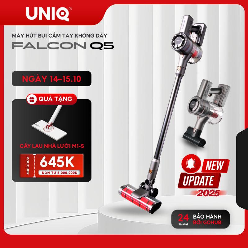 Máy hút bụi cầm tay không dây UNIQ Falcon Q5 cây hút bụi lau nhà mini gia đình đa năng ô tô ga giường sofa nệm