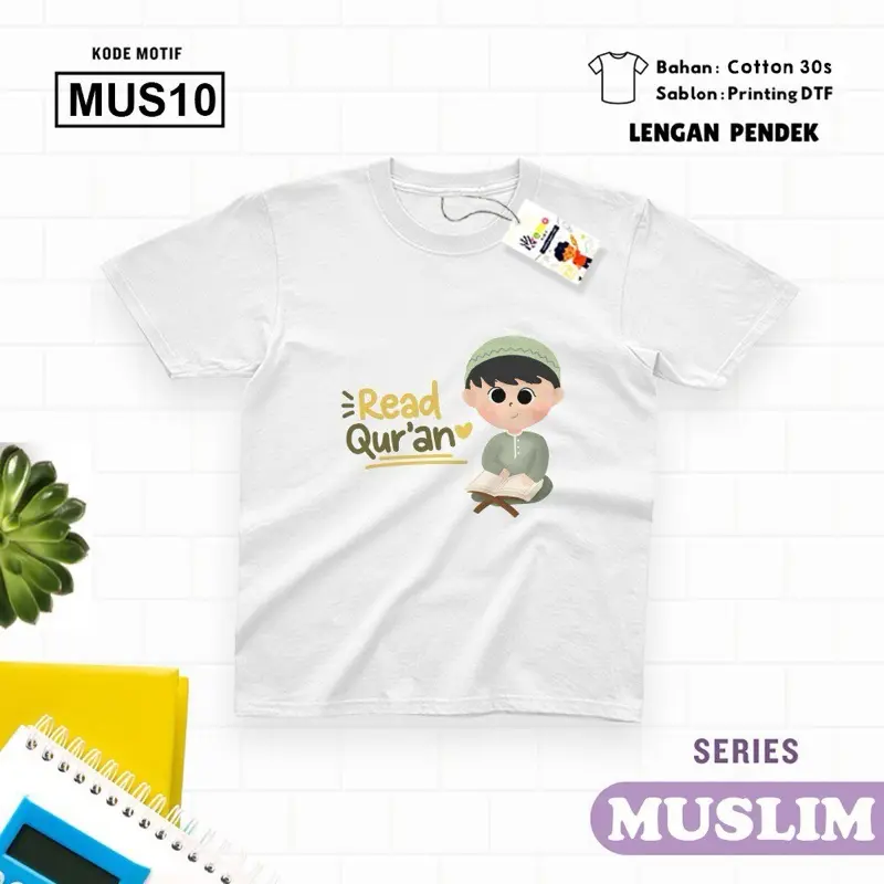Atasan Kaos Anak Lengan Panjang Motif Muslim Series
