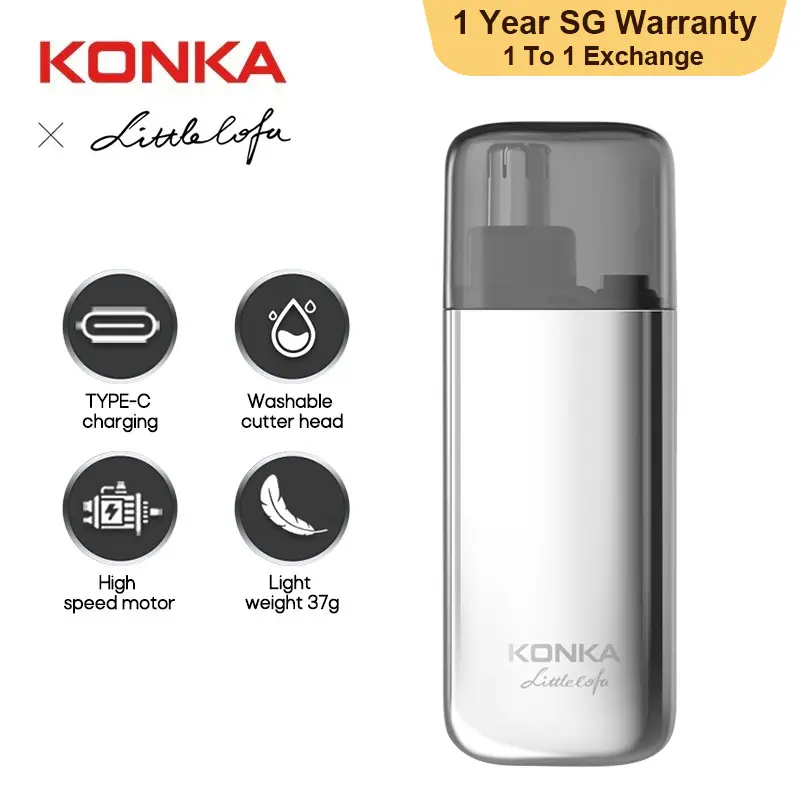 KONKA Noise Hair Trimmer Type-C Charging High Power Light Weight 37g