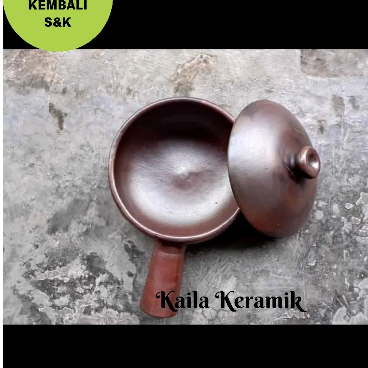 claypot/panci ganggang tanah liat penggorengan saucepan