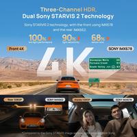 Gambar 70mai Dash Cam 4K T800 Set Three-Channel Supercapacitor Built-in GPS & ADAS Buffered Emergency Recording - Front+Rear+Interior dari HS VARIASI Car Accessories Kota Surakarta 3 Tokopedia