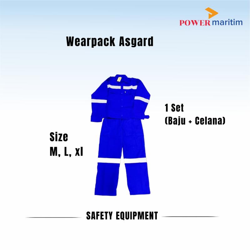 Product Introduction of Baju Kerja Wearpack Merk Asgard Baju Celana Setelan Biru dan Merah 1 Set Safety Panjang 13