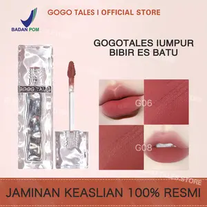 「BPOM」COD | gogotales lipmud LIP CREAM MATTE LIPSTICK LIP TINT LONG LASTING LIP & CHEEK MUD g06  ice gogo tales  kemasan Gloss Lipstik Creamy Kosmetik Lipgloss TK620