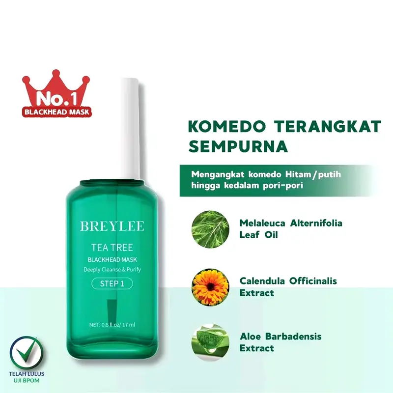 BREYLEE STEP 1 ONLY (Blackhead Remover Mask *FREE kertas) /Pembersih Komedo /Remover/Facial Cleansing 0
