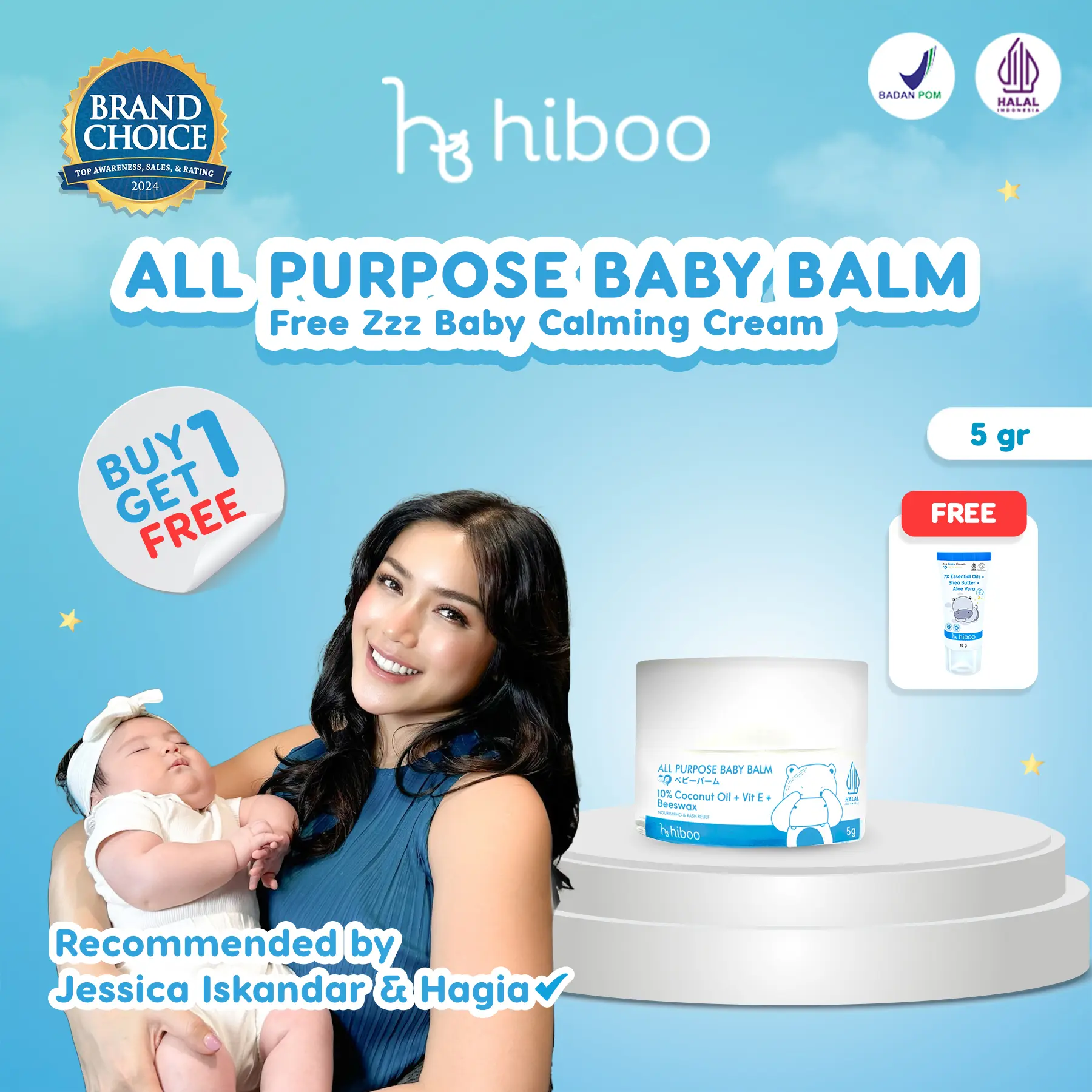[BUY 1 GET 1] Multipurpose Balm 5g + Zzz Baby Calming 15 gr - Ruam Popok Bekas Luka Nourishing Balm Baby Oil Soothing  Anak Minyak Telon Bayi Newborn A66