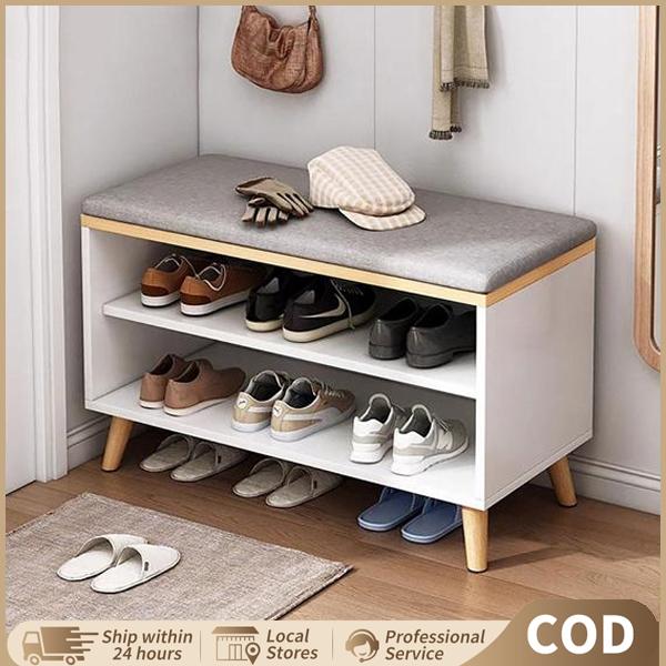 Kệ giày có đệm ngồi mang giày siêu chắc chắn, phong cách hiện đại nhiều tiện ích