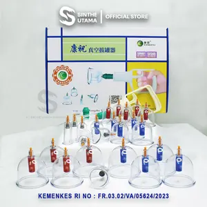 Alat Bekam Kang Zhu isi 24 | Kop Kangzhu 24 pcs | Kop Angin untuk Tubuh, Leher, Punggung | Cupping Therapy KZ 24 pcs | Alat Terapi Bekam | Perangkat Pijat Murah Berkualitas