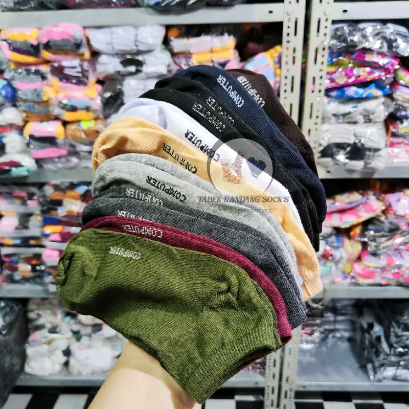 Kaos Kaki pendek Pria/Wanita semata kaki polos warna/Kaos kaki polos pendek dewasa Ankle Unisex sutra korea 1