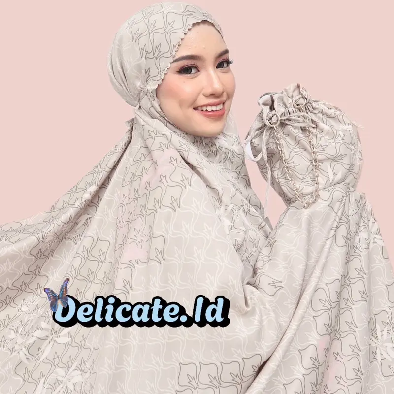 BY.Delicate. Id Kyanra Prayer set Mukena Motif Premium Lasercut Dewasa 4