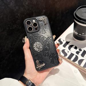 Funda de Cuero Individualista y Moderna para Apple Iphones 17/16 Pro Max, Nueva 14 Diseño Matte Anticaídas, Cubierta Protectora Elegante Unisex