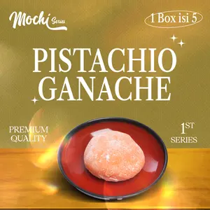 PISTACHIO GANACHE - Mochi Isi Premium Series [HALAL] - (1 Box Isi 5 Rasa Khas Eropa) Cemilan Siap Makanan
