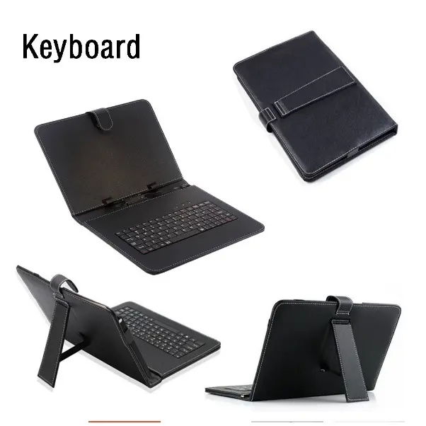 【BISA COD】Tablet Casing 8.0/10.1/11.6 inch Flip Stand PU Leather Folio Stand Protective Cases Smart Android Tablets Aluminium Hitam