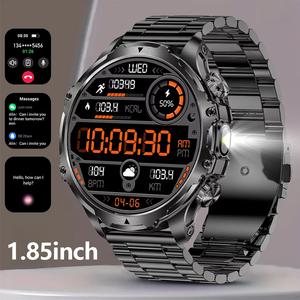 New For XIAOM Watches Men Sports Outdoor LED Flashlight Smart Watch Women 700mAh One Touch Bluetooth Connection Call, 1.85 Inch HD Resolution 360*360 Watch
