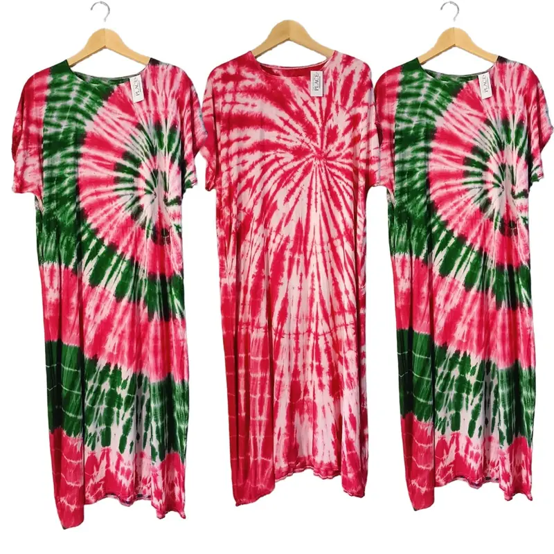 Daster Kaos Rayon Nyaman untuk Santai dan Tampil Cantik , Motif Baju tye dye Kain Rayon Katun Variasi 4
