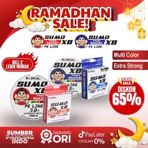 RADICAL Senar PE Braided SUMO X8 - 300M - Multicolor & Dark Green - Technology by Japan Sonifer Benang Pancing PE Cocok Untuk Jigging dan Casting GARANSI 100% ORI