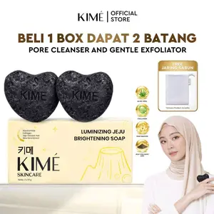 Kime Luminizing Jeju Brightening Soap -Beli Ecer 1 Box isi 2 Batang