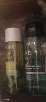 Product Review of 【Hoki Bundle】NPURE Paket Acne Face Toner Cica 150ml + Power Clear Micellar 300ml / Clear Pad 40pads + Power Clear Micellar 300ml / Melembabkan kulit / Mencerahkan / kulit berjerawat/ sensitif / Membersihkan debu polusi Kotoran / Exfoliating Wajah from h**️ 1