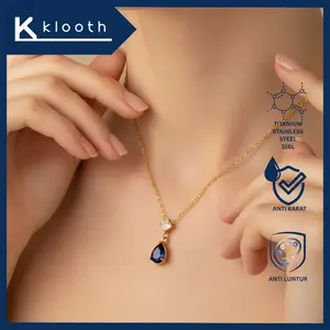 KLOOTH.ID - Kalung Titanium Wanita Sapphire Whisper