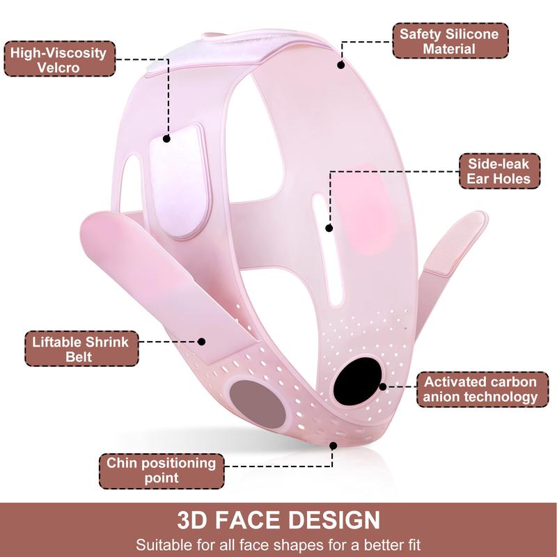 Product Introduction of JUSRON Double Chin Reducer V Line Face Lifting Tape Face Strap, Soft Silicone Chin Strap Face Shaper to Removing Double Chin for Women and Men 1